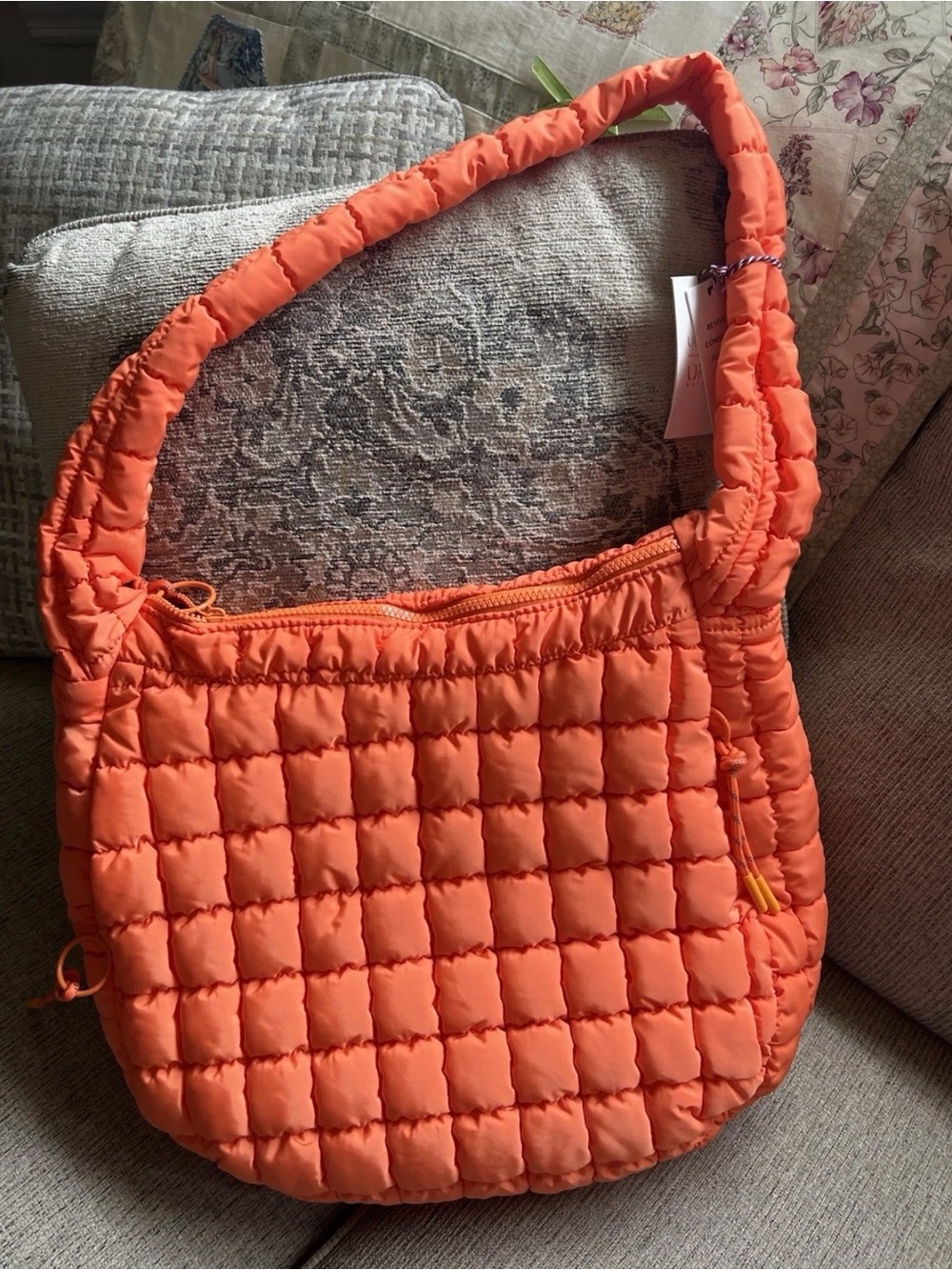 Urban Expressions Hobo Puffer Tote - Clementine NWT